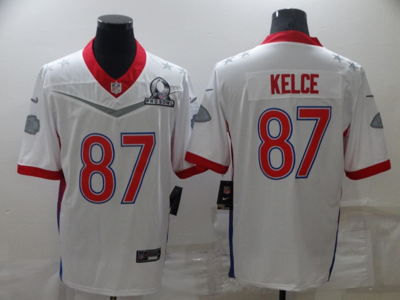 Men Kansas City Chiefs #87 Kelce White Nike 2022 All star Pro bowl Limited NFL Jersey->minnesota vikings->NFL Jersey
